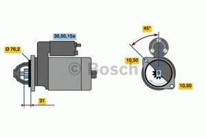 Фото Стартер Bosch 0 986 010 870