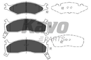 Фото Комплект гальмівних колодок, дискове гальмо KAVO PARTS KBP4008