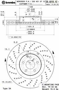 Фото Диск гальмівний Brembo 09.A819.11