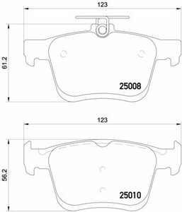 Фото Гальмівні колодки зад. VW Golf VII 13- (ATE) Brembo P 85 125