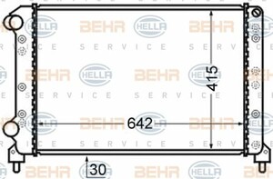 Фото Радіатор, охолодження двигуна Behr Hella Service 8MK 376 724-791