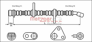 Фото Гальмівний шланг Metzger 4113501