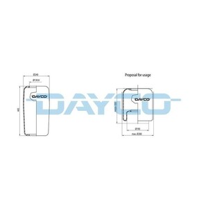 Фото Кожух пневматической рессоры Dayco V1F21C2