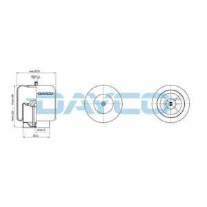 Фото Кожух пневматической рессоры Dayco V1KF252230