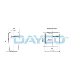 Фото Кожух пневматической рессоры Dayco V1F26