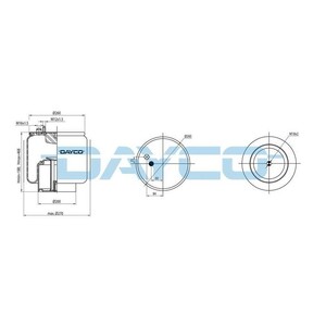 Фото Кожух пневматической рессоры Dayco V1DF19B1