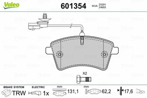 Фото Гальмівні колодки Valeo 601354