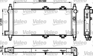 Фото Радіатор, охолодження двигуна Valeo 730119