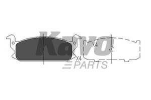 Фото Комплект гальмівних колодок, дискове гальмо KAVO PARTS KBP-1503