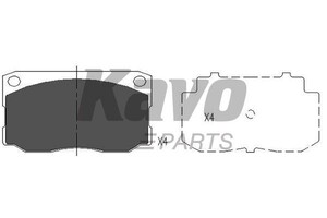 Фото Комплект гальмівних колодок, дискове гальмо KAVO PARTS KBP-3031