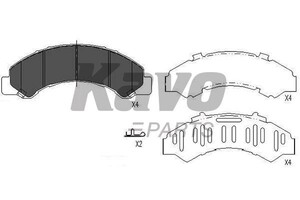 Фото Комплект гальмівних колодок, дискове гальмо KAVO PARTS KBP-3512