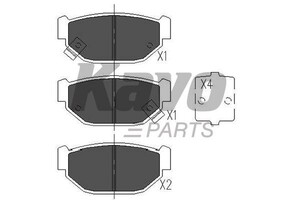 Фото Комплект гальмівних колодок, дискове гальмо KAVO PARTS KBP-8007