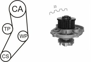 Фото Водяний насос + комплект зубчатого ременю AIRTEX WPK-160301