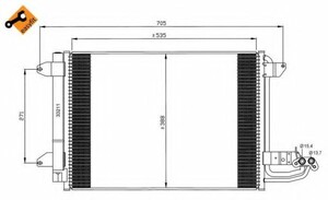 Фото Радіатор кондиціонера VW Caddy/Skoda Octavia 03- NRF 35520