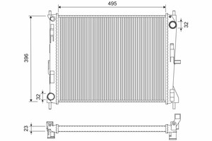 Фото Радіатор, охолодження двигуна Valeo 732903