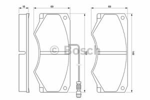 Фото Комплект гальмівних колодок, дискове гальмо Bosch 0 986 424 176