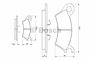 Фото Комплект гальмівних колодок, дискове гальмо Bosch 0 986 490 370