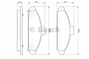 Фото Комплект гальмівних колодок, дискове гальмо Bosch 0 986 424 330