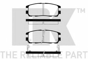Фото Комлект гальмівних колодок, дисковий механізм NK 223620