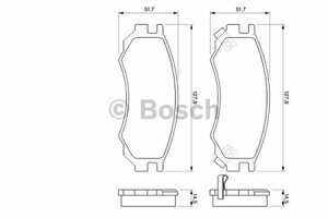 Фото Комплект гальмівних колодок, дискове гальмо Bosch 0 986 424 733