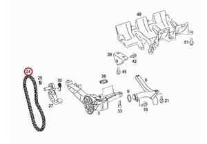 Фото Цепь привода распредвала Mercedes A 003 997 74 94