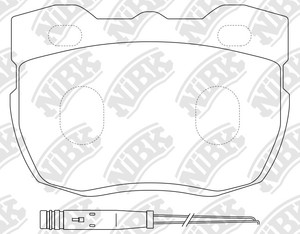 Фото Комплект гальмівних колодок, дискове гальмо NiBK PN0238
