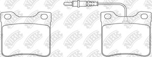 Фото Колодки гальмівні дискові задні, комплект NiBK PN0265W