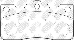 Фото Комплект гальмівних колодок, дискове гальмо NiBK PN1074