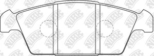 Фото Комплект гальмівних колодок, дискове гальмо NiBK PN9183
