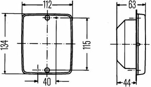 Фото Задняя противотуманная фара Behr Hella Service 2NE 003 236-307