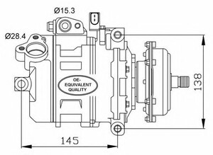 Фото Компресор кондиціонера VW T5 2.5TDI 03-09 NRF 32148