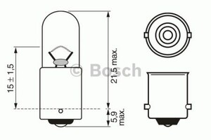 Фото Лампа накаливания, внутренее освещение Bosch 1 987 302 603