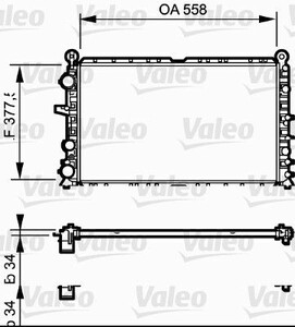 Фото Радіатор, охолодження двигуна Valeo 810949