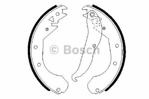 Фото Комплект гальмівних колодок Bosch 0 986 487 201