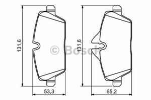 Фото Комплект гальмівних колодок, дискове гальмо Bosch 0 986 494 120