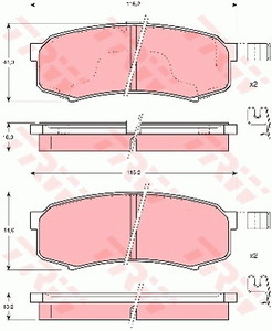 Фото Гальмівні колодки TRW GDB3110