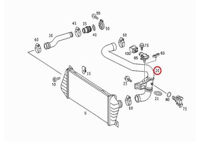 Фото Шланг системи охолодження Mercedes A 901 528 47 82