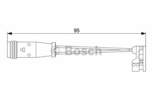 Фото Датчик зношування гальмівних колодок MB Sprinter/VW Crafter 06- (L=95mm) Bosch 1 987 473 006