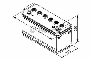 Фото Стартерна акумуляторна батарея Bosch 0 092 T30 730