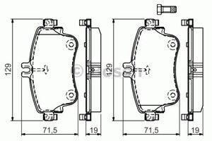 Фото Гальмівні колодки, дискові Bosch 0 986 494 663