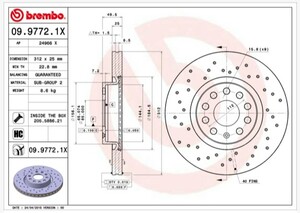 Фото Гальмівний диск Brembo 0997721X