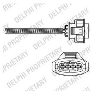 Фото DELPHI OPEL лямбда-зонд Combo Tour,Zafira B 1.6 05- Delphi ES10790-12B1