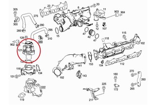 Фото Клапан ЕГР Mercedes A 642 140 17 60