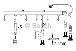 Фото Комплект дротів запалювання Bosch 0 986 356 323