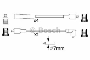 Фото Комплект дротів запалювання Bosch 0 986 356 761