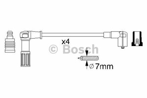 Фото Комплект дротів запалювання Bosch 0 356 912 845