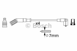 Фото Комплект дротів запалювання Bosch 0 356 912 841