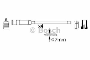 Фото Комплект дротів запалювання Bosch 0 356 912 843