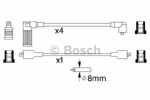 Фото Комплект дротів запалювання Bosch 0 986 356 857