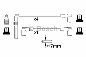 Фото Комплект дротів запалювання Bosch 0 986 356 775